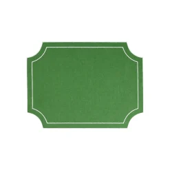 VIETRI Place Settings & Linens|Tessuti Cornflower Rectangular Placemats with White Stitching, Set of 4