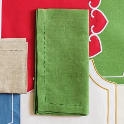 VIETRI Place Settings & Linens|Tessuti Sage Green Napkins, Set of 4