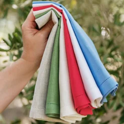 VIETRI Place Settings & Linens|Tessuti Sage Green Napkins, Set of 4