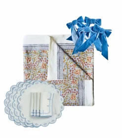 Maison Margaux Place Settings & Linens|The Bridget Bridal Linen Bundle with Matilda Tablecloth, Set of 4