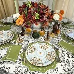 Flying Sheep Country Place Settings & Linens|The Kelli Tablecloth in Dark Cocoa