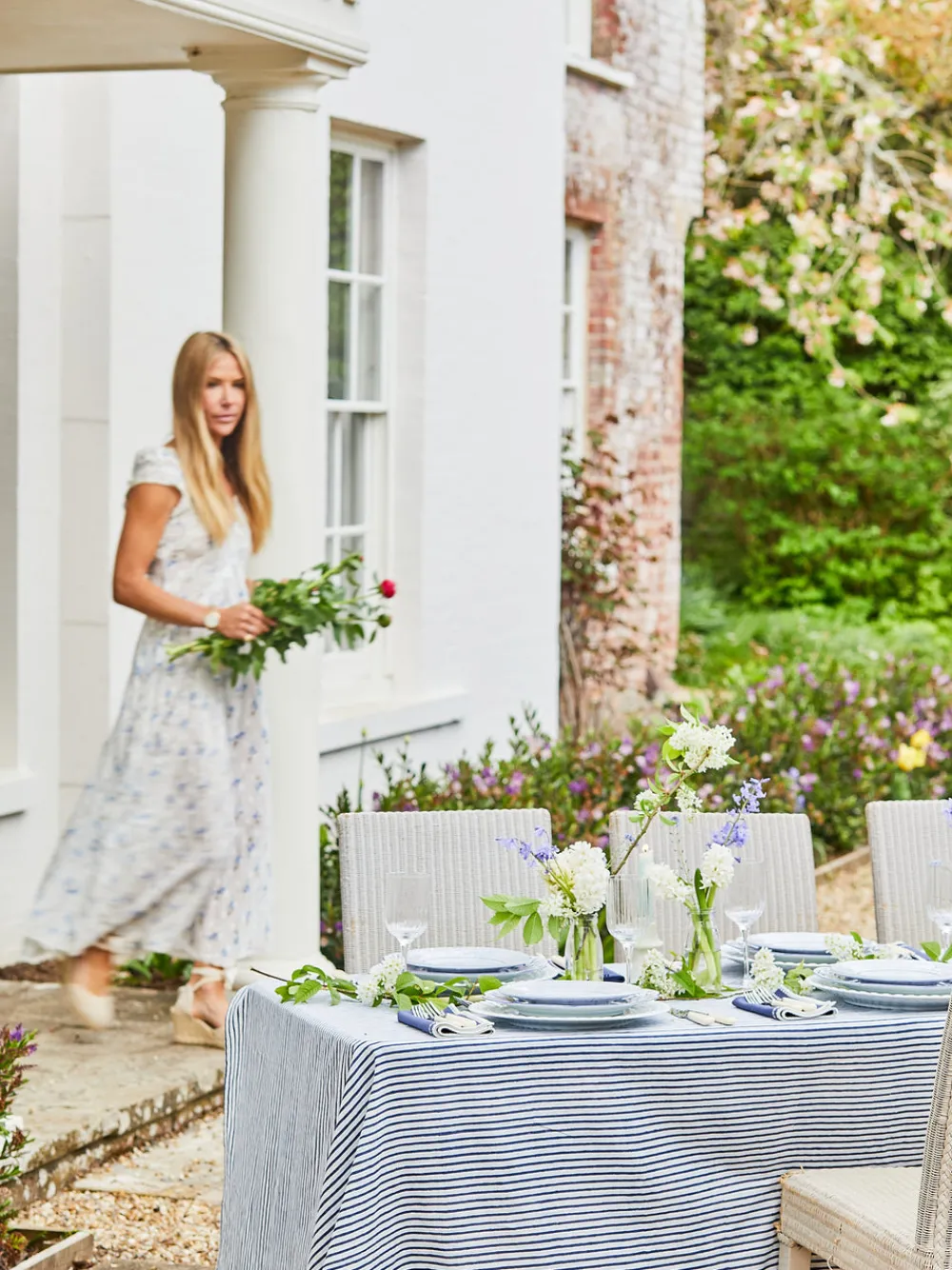 Maison Margaux Place Settings & Linens|The Padstow Stripes Tablecloth