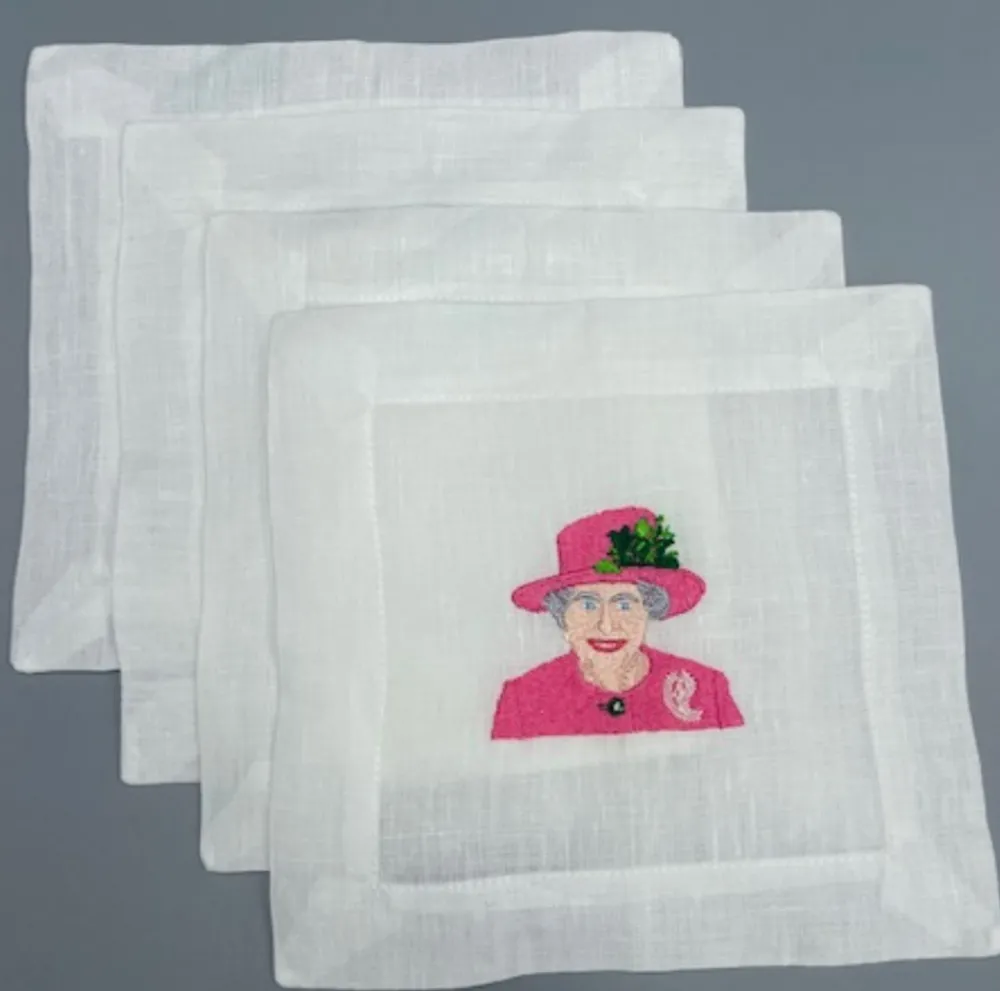 Lettermade Place Settings & Linens|The Queen Cocktail Napkins