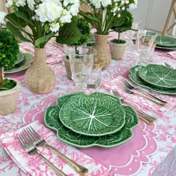 Flying Sheep Country Place Settings & Linens|Toile de Jouy Birds - Pink - Napkins, Set of 4