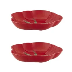 Bordallo Pinheiro Dinnerware|Tomato Pasta Plate, Set of 2