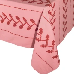 Carolina Irving and Daughters Place Settings & Linens|Tonal Red Vine Tablecloth