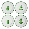 Este Ceramiche Dinnerware|Topiary Dinner Plates in Multi, Set of 4