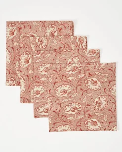 Cabana Place Settings & Linens|Toscana Red Napkins, Set of 4