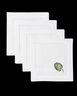 Henry Handwork Place Settings & Linens|Tropical Leaf Cocktail Napkin Set