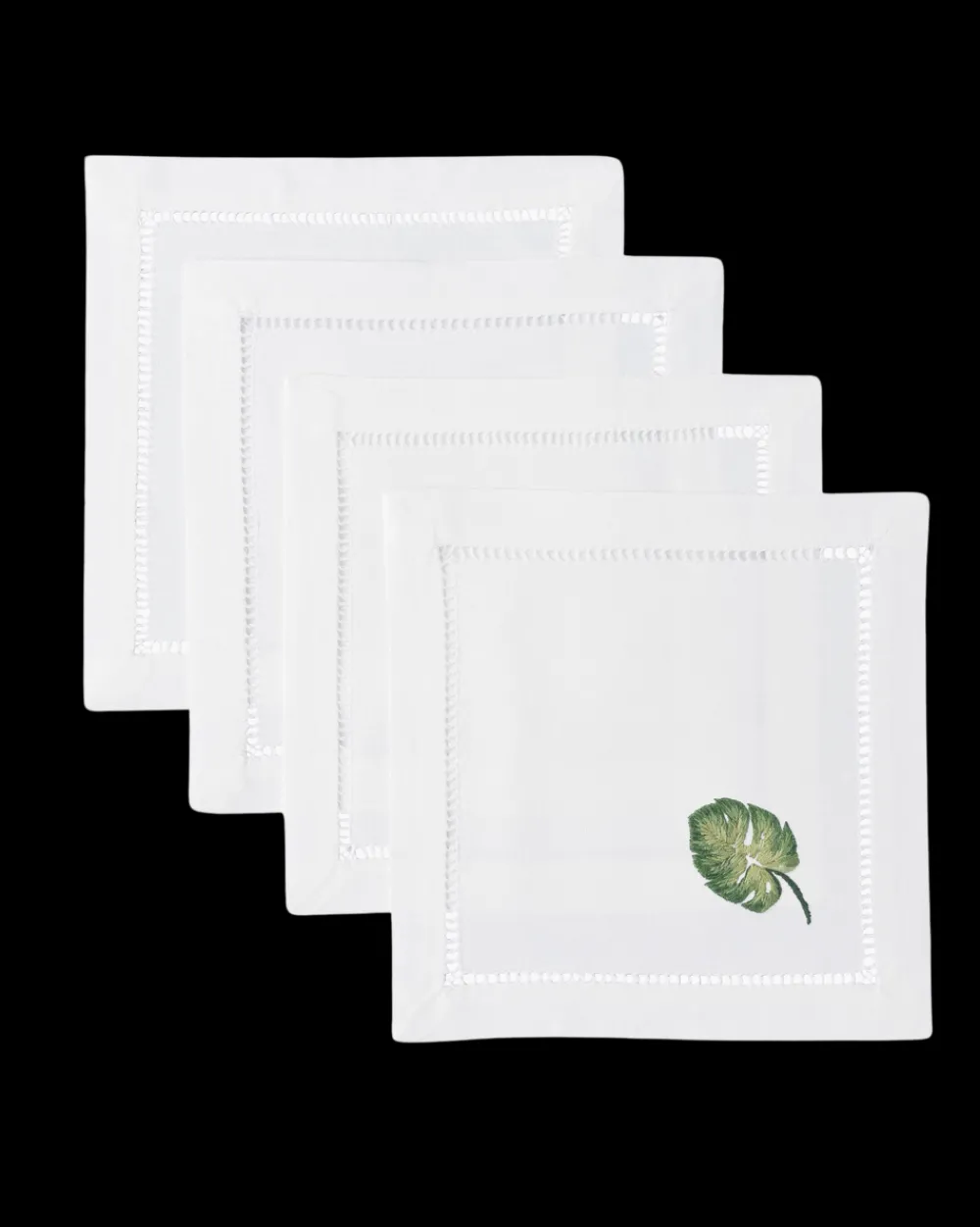 Henry Handwork Place Settings & Linens|Tropical Leaf Cocktail Napkin Set
