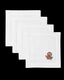 Henry Handwork Place Settings & Linens|Turkey Gold Cocktail Napkin Set