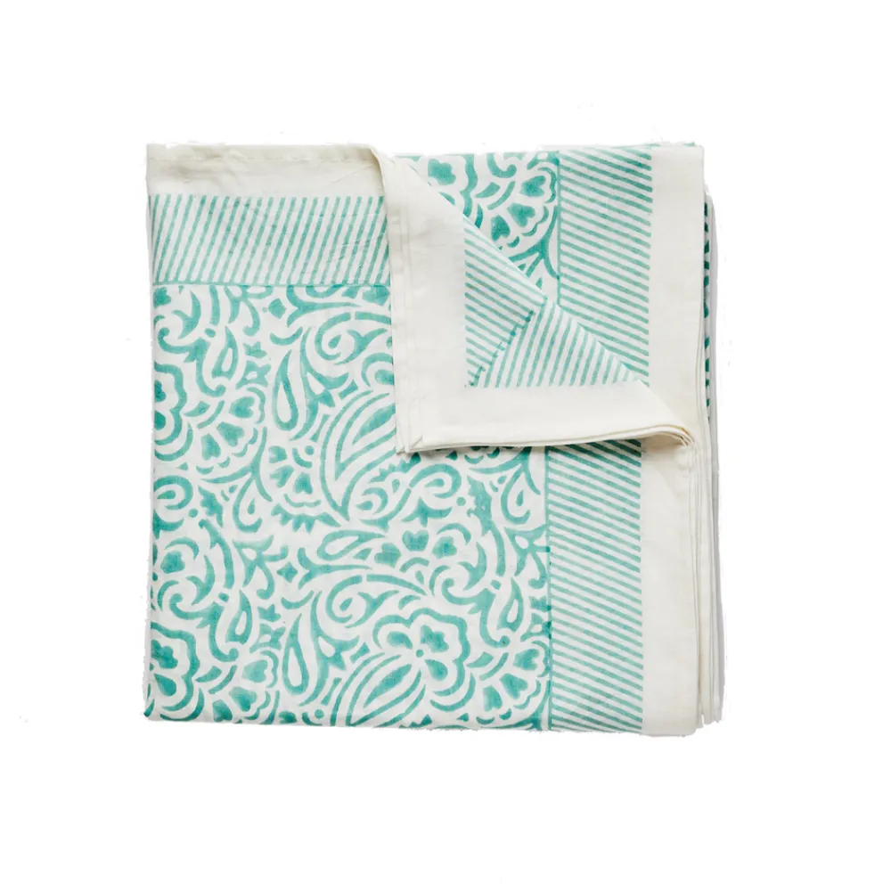 Maison Margaux Place Settings & Linens|Turquoise Amelia Tablecloth