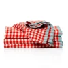 Caravan Place Settings & Linens|Two-Tone Gingham Napkins in Orange & Aqua, Set of 4