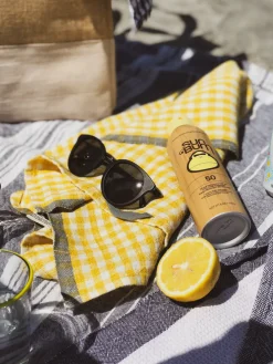 Caravan Place Settings & Linens|Two-Tone Gingham Towels in Natural & Aqua, Set of 2