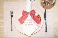 No Reservations Place Settings & Linens|Velvet Napkin Bow