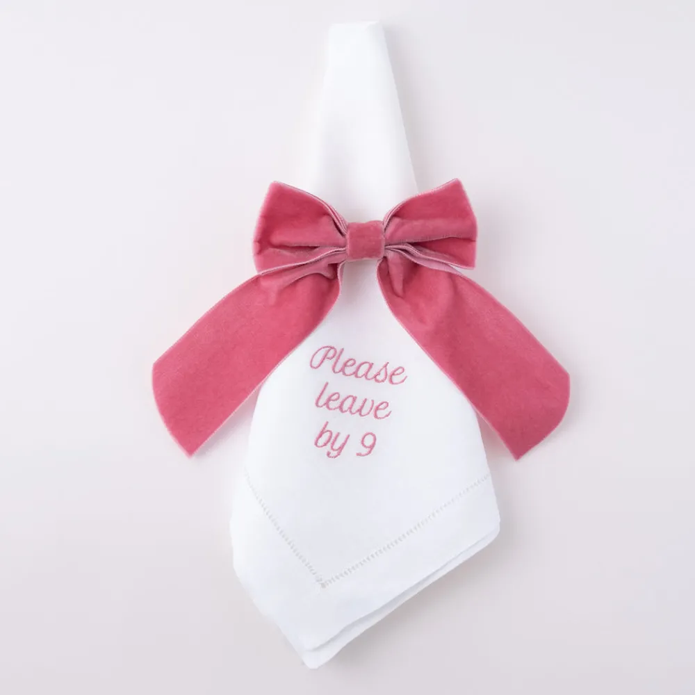 No Reservations Place Settings & Linens|Velvet Napkin Bow