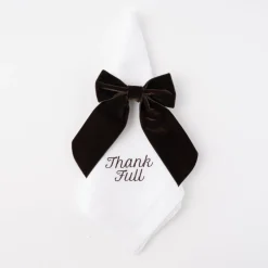 No Reservations Place Settings & Linens|Velvet Napkin Bow