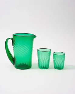 Cabana Glassware|Venezia Carafe, Green