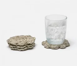 Maison Maison Design Wicker|Place Settings & Linens|Vera Bleached Flower Coasters