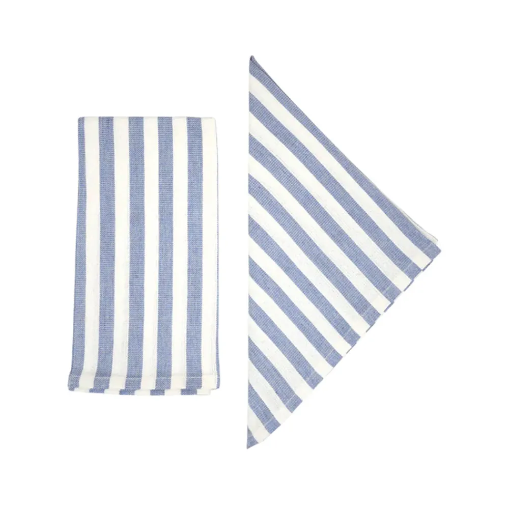 Cabana Place Settings & Linens|Vera Stripe Napkins in Light Blue, Set of 2