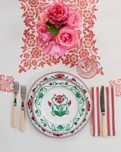 Cabana Place Settings & Linens|Vera Stripe Napkins in Red, Set of 2