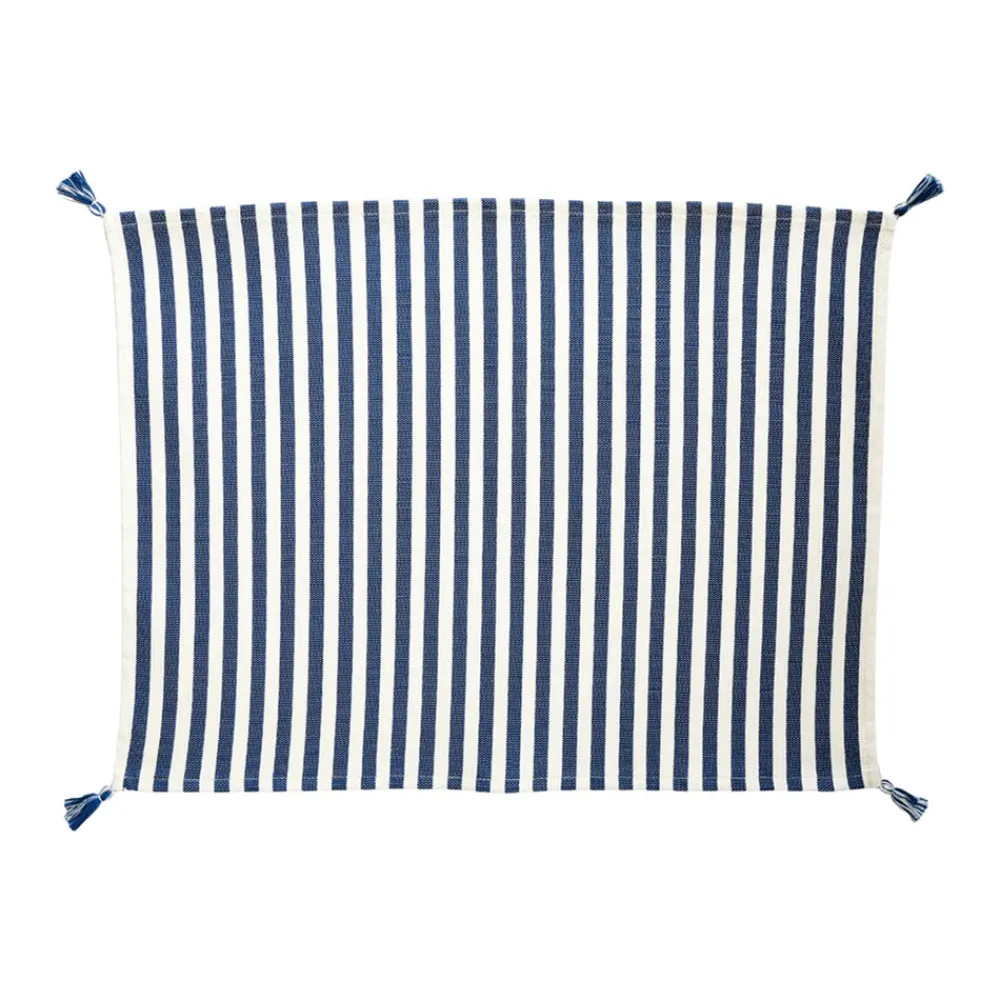 Cabana Place Settings & Linens|Vera Stripe Placemat in Blue