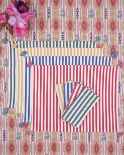 Cabana Place Settings & Linens|Vera Stripe Placemat in Blue