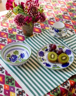 Cabana Place Settings & Linens|Vera Stripe Placemat in Green