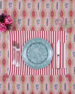 Cabana Place Settings & Linens|Vera Stripe Placemat in Red