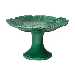 Cabana Dinnerware|Vine Leaf Cake Stand in Green