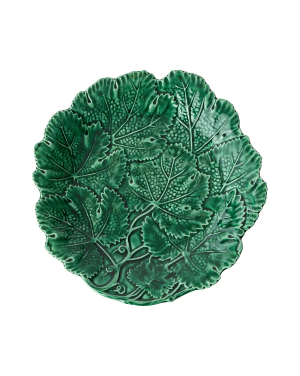 Cabana Dinnerware|Vine Leaf Cake Stand in Green