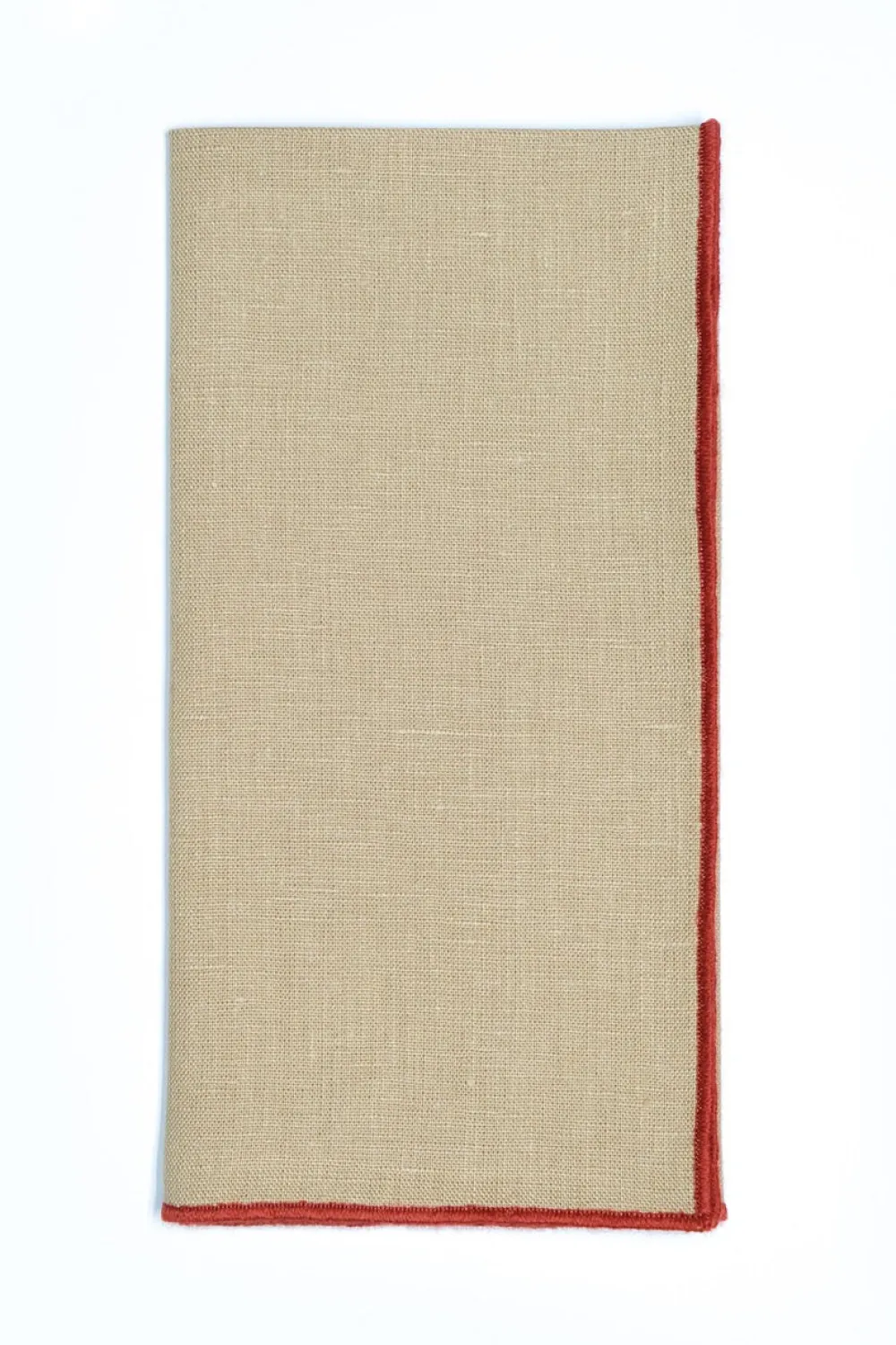 TriChi Design Place Settings & Linens|Vizon Napkin Orange Small Trim, Set of 4