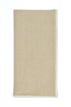 TriChi Design Place Settings & Linens|Vizon Napkin with Beige Small Trim, Set of 4