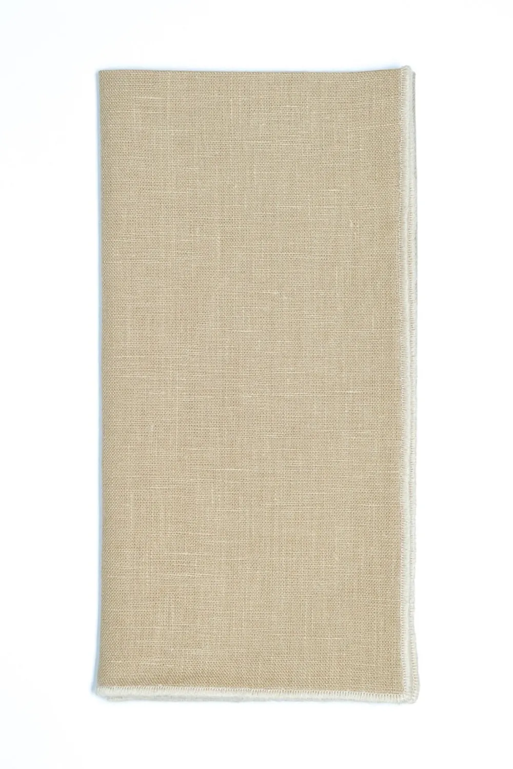 TriChi Design Place Settings & Linens|Vizon Napkin with Beige Small Trim, Set of 4