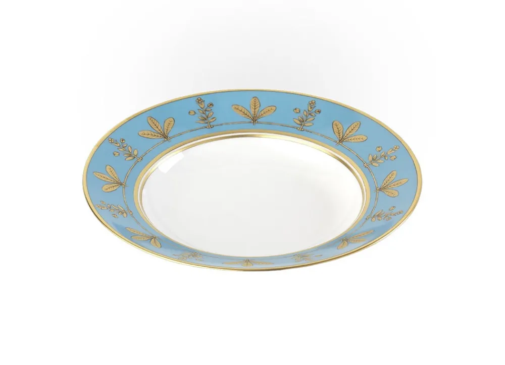 Ginori 1735 Dinnerware|Voliere Denim Soup Plate