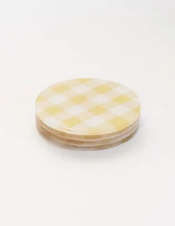 Proper Table Co. Place Settings & Linens|Wadsworth Goldenrod Gingham Coaster Set