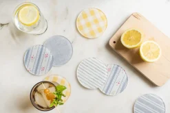 Proper Table Co. Place Settings & Linens|Wadsworth Goldenrod Gingham Coaster Set