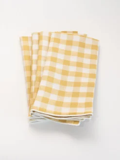 Proper Table Co. Place Settings & Linens|Wadsworth Goldenrod Gingham Napkin Set