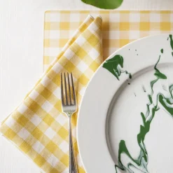 Proper Table Co. Place Settings & Linens|Wadsworth Goldenrod Gingham Napkin Set
