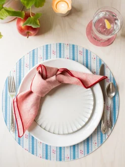 Proper Table Co. Place Settings & Linens|Waller Red Chambray Coaster Set