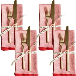 Proper Table Co. Place Settings & Linens|Waller Red Chambray Napkin Set