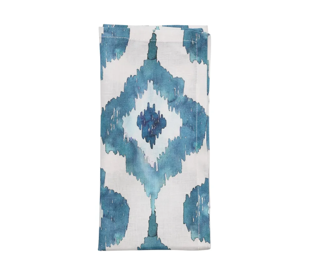 Kim Seybert Place Settings & Linens|Watercolor Ikat Napkins in Blue, Set of 4