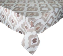 Kim Seybert Place Settings & Linens|Watercolor Ikat Tablecloth in Taupe