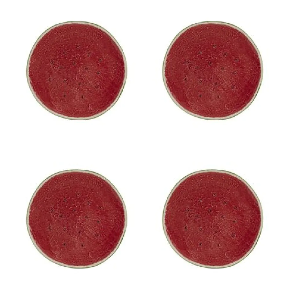 Bordallo Pinheiro Dinnerware|Watermelon Fruit Plate 21, Set of 4