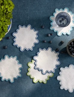 Matouk Place Settings & Linens|Wave Cocktail Napkin, Set of 6