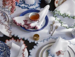 Matouk Place Settings & Linens|Wave Tablecloth
