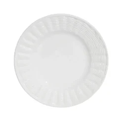 Este Ceramiche Dinnerware|Whicker Charger Plates in White, Set of 6