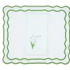 TriChi Design Place Settings & Linens|White Lily Linen Napkin and Tableau Placemat, Set of 4