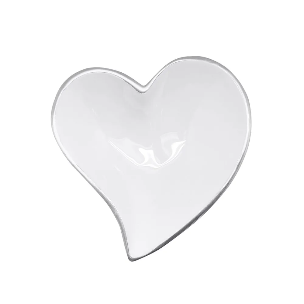 Mariposa Dinnerware|White Small Heart Bowl
