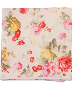 Loulou La Dune Place Settings & Linens|Wild Roses Tablecloth in Pink